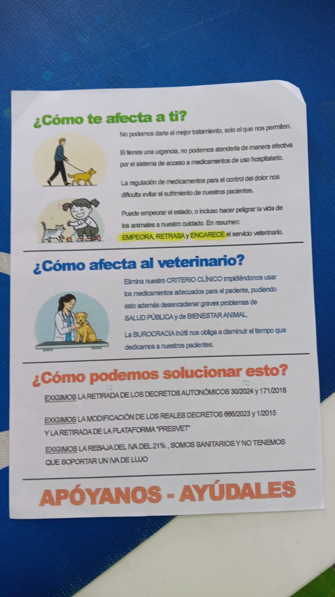 Folleto informativo saúde animal