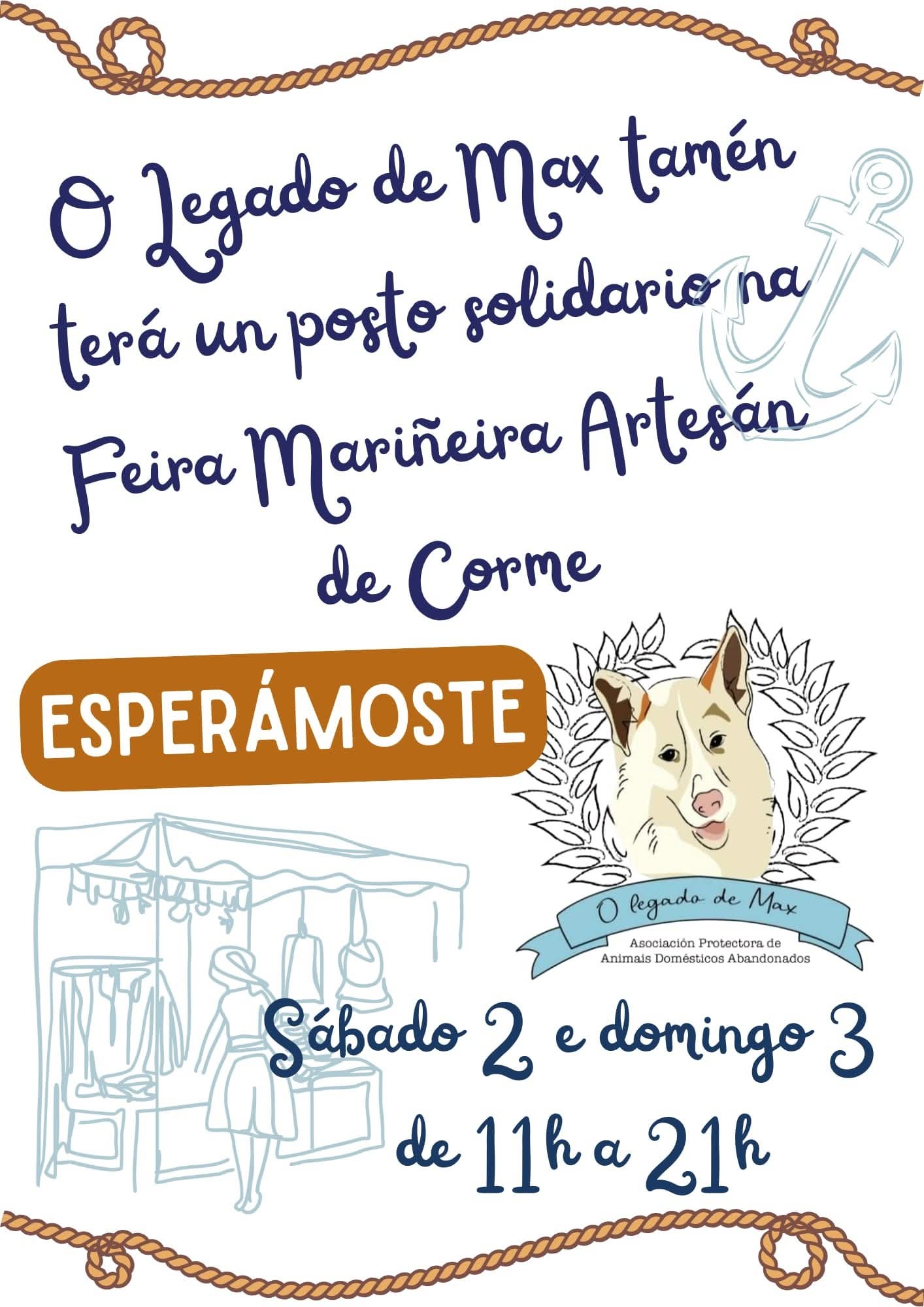Cartel da Feira Mariñeira Artesán de Corme